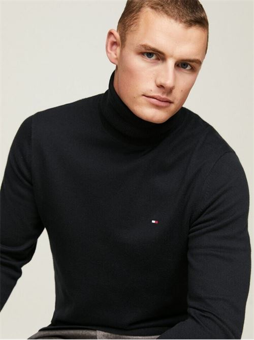 pima org ctn cashmere rol neck TOMMY HILFIGER | MW0MW28048BDS
